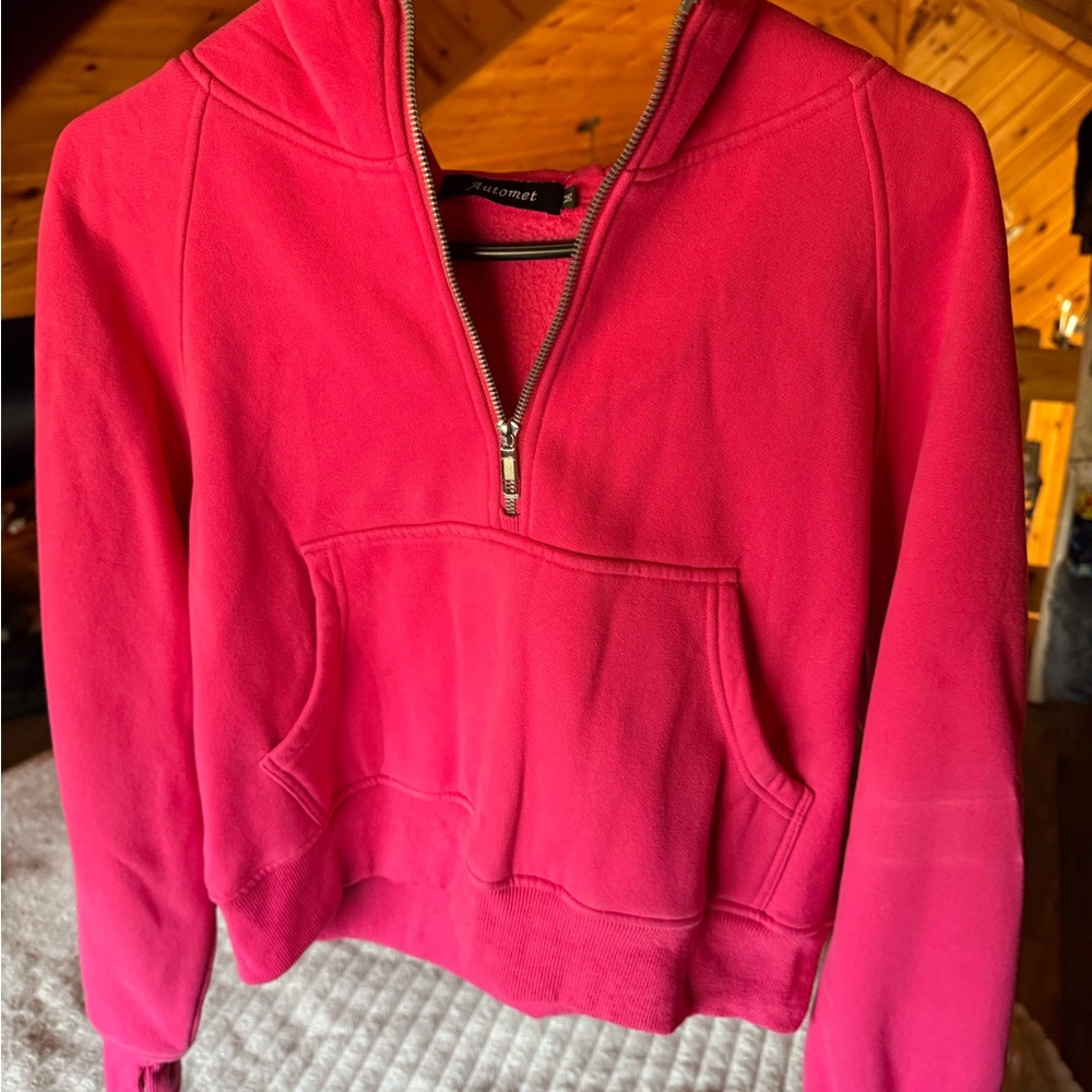 Scuba Bright pink Half-Zip Hoodie